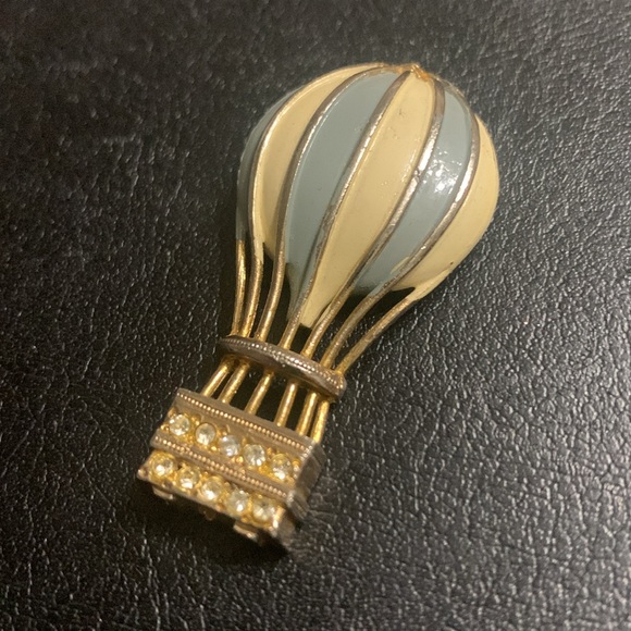 Vintage Hot Air Balloon Enamel Brooch Marked  / Signed JCD - Picture 2 of 6